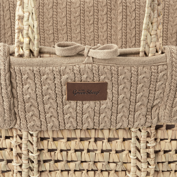 LGS Natural Knitted Moses Basket Truffle