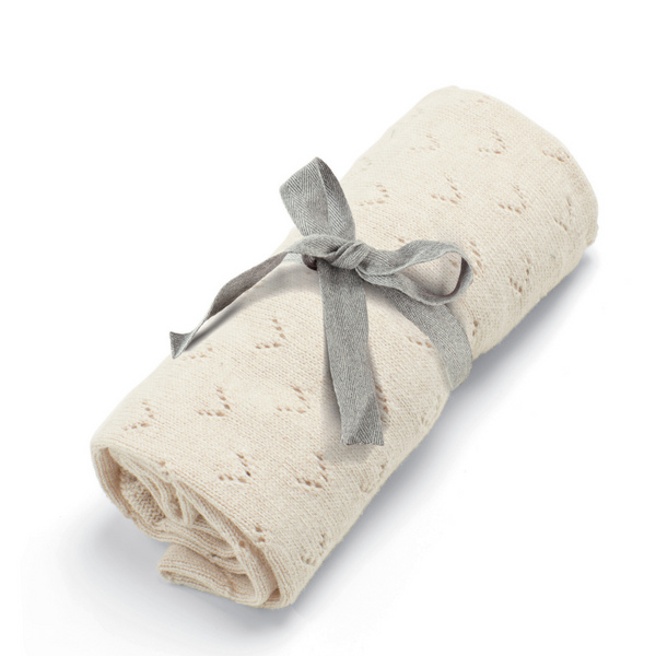 Mamas and Papas Born to Be Wild - Pointelle Blanket Oatmeal