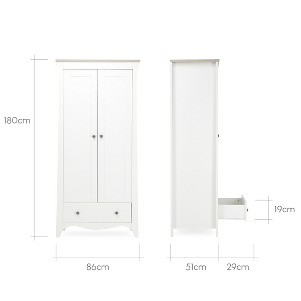 Clara Furniture Set - White & Ash
