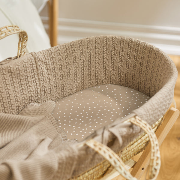 LGS Fitted Sheet Truffle Moses Basket