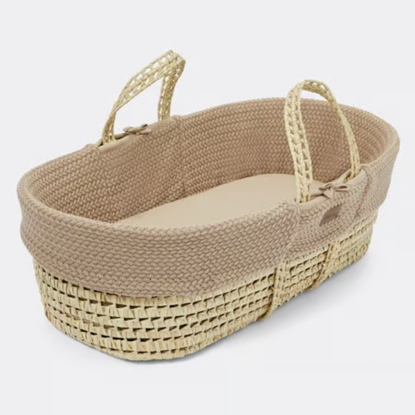LGS Wheat Knitted Moses Basket and Stand