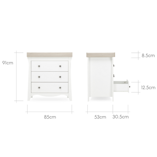 Clara Furniture Set - White & Ash