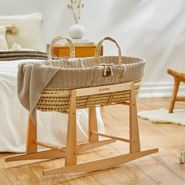 LGS Knitted Moses Basket and Stand