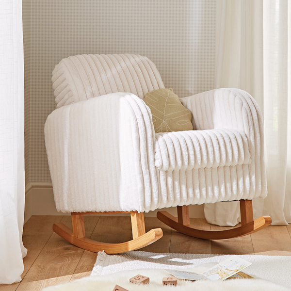 CuddleCo Etta Nursing Chair Faux Fur Cream