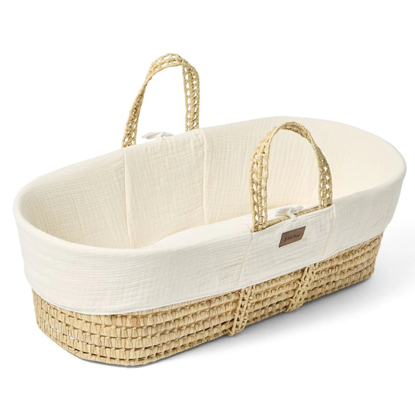 LGS Cotton Muslin Moses Basket Ecru