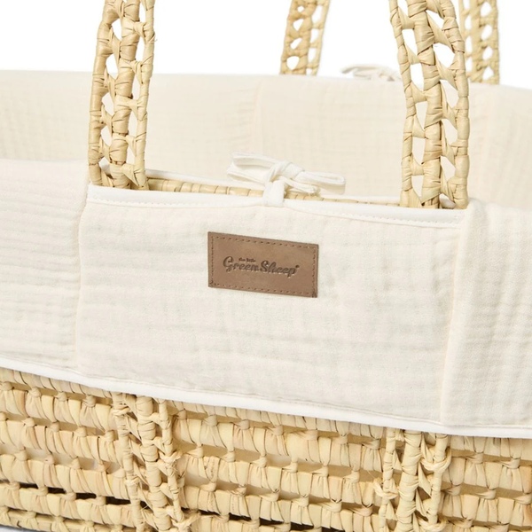 LGS Cotton Muslin Moses Basket Ecru