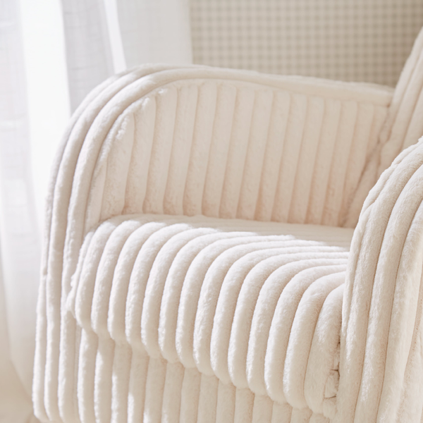 CuddleCo Etta Nursing Chair Faux Fur Cream