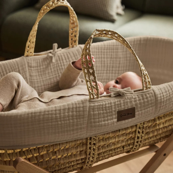 LGS Cotton Muslin Moses Basket Truffle