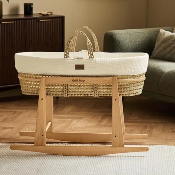 LGS Cotton Muslin Moses Basket and Stand