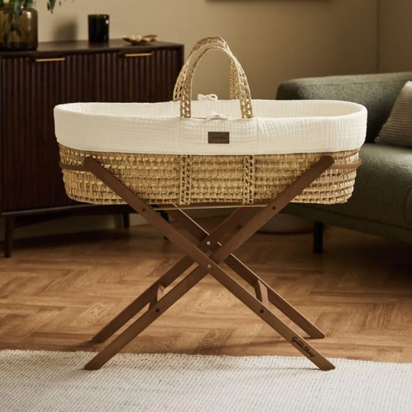 LGS Cotton Muslin Moses Basket and Stand