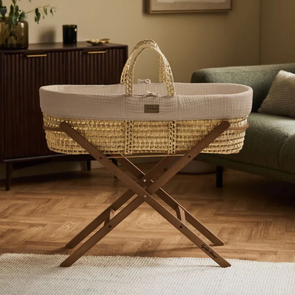 LGS Cotton Muslin Moses Basket and Stand