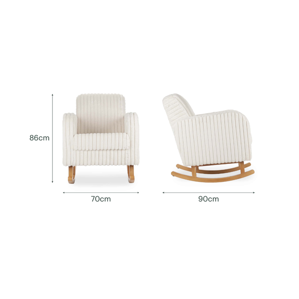 CuddleCo Etta Nursing Chair Faux Fur Cream