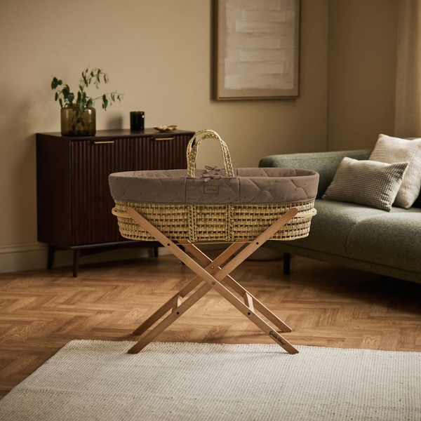 LGS Organic Quilted Moses Basket and Stand