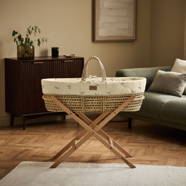 LGS Organic Quilted Moses Basket and Stand
