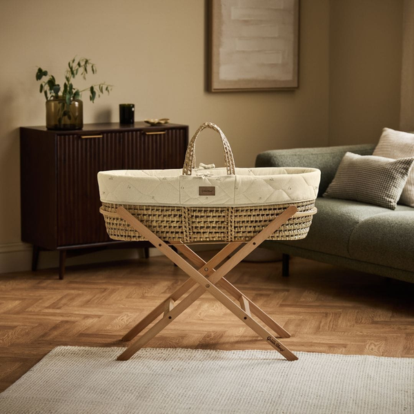 LGS Organic Quilted Moses Basket and Stand