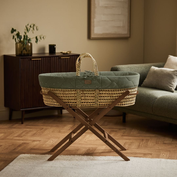 LGS Organic Quilted Moses Basket and Stand