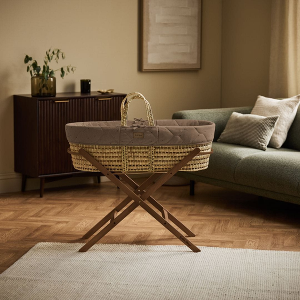 LGS Organic Quilted Moses Basket and Stand