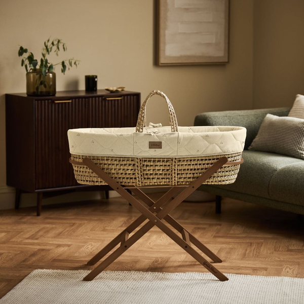 LGS Organic Quilted Moses Basket and Stand