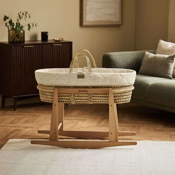LGS Organic Quilted Moses Basket and Stand