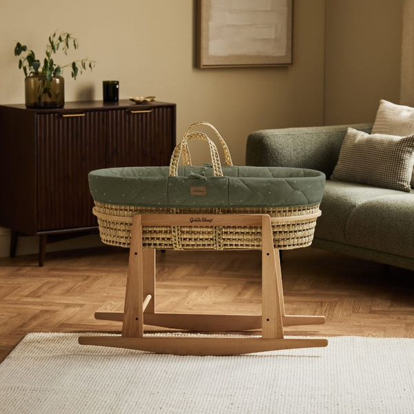 LGS Organic Quilted Moses Basket and Stand