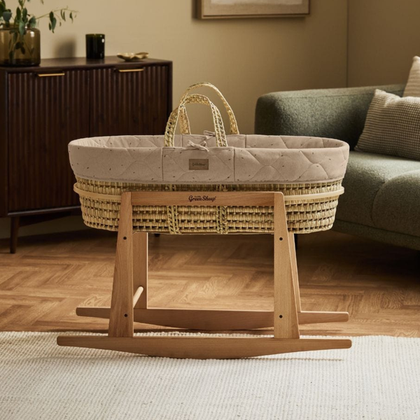 LGS Organic Quilted Moses Basket and Stand