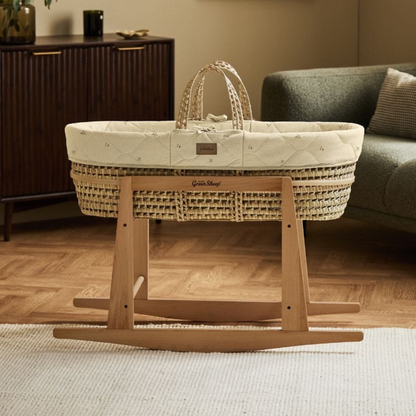 LGS Organic Quilted Moses Basket and Stand