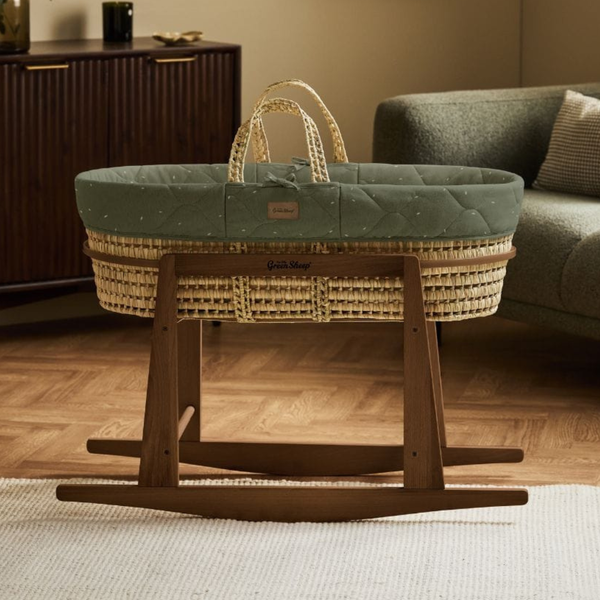 LGS Organic Quilted Moses Basket and Stand