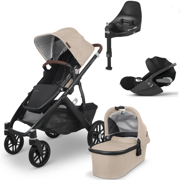 UPPAbaby Vista V2 Essential Bundle + Cybex Cloud T Car Seat and Base T