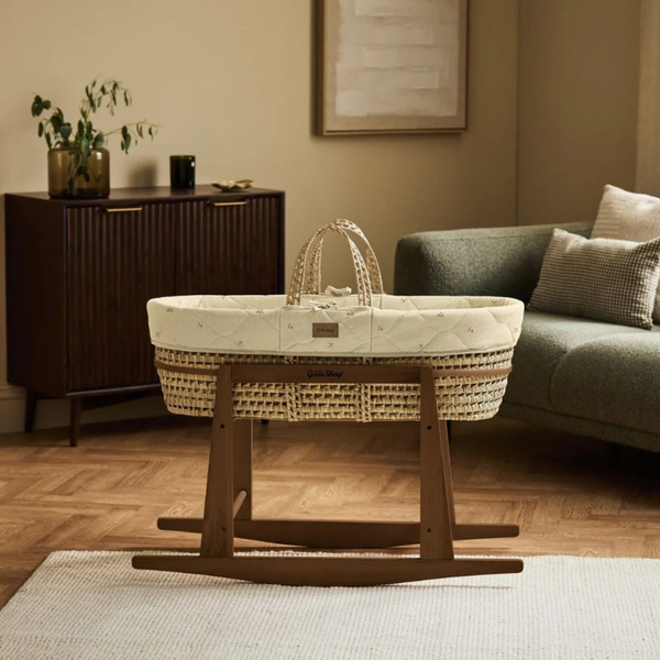 LGS Organic Quilted Moses Basket and Stand