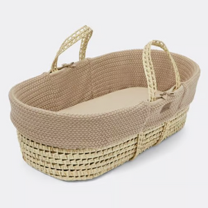 LGS Natural Wheat Knitted Moses Basket Truffle