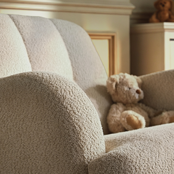 CuddleCo Etta CUDDLE Nursing Chair & Footstool Boucle Mushroom