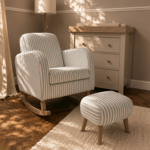 CuddleCo Etta Nursing Chair Sea Salt Stripe