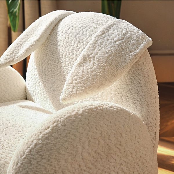 CuddleCo Etta Kids Chair Bunny Boucle Off White