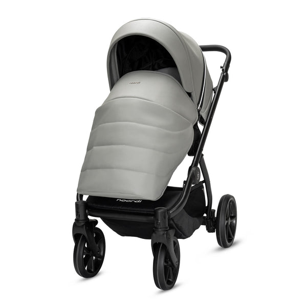 Noordi Fjordi V2 Leather - 2in1 Pushchair with ThermoCot™ Carrycot- Sleet