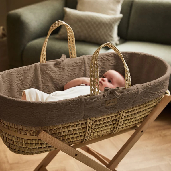 LGS Organic Furrow Knit Moses Basket