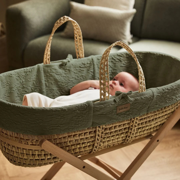LGS Organic Furrow Knit Moses Basket