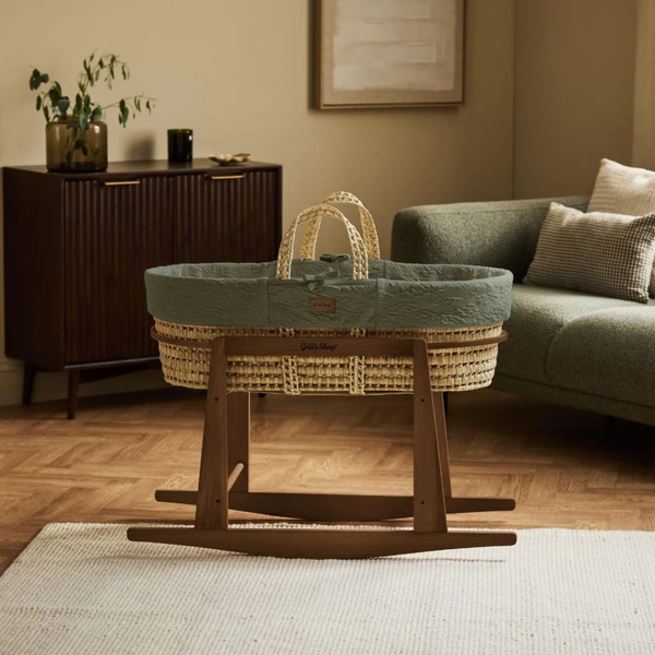LGS Organic Furrow Knit Moses Basket and Stand