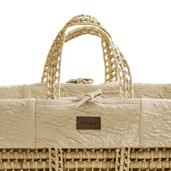 LGS Organic Furrow Knit Moses Basket