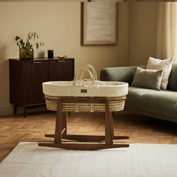 LGS Organic Furrow Knit Moses Basket and Stand