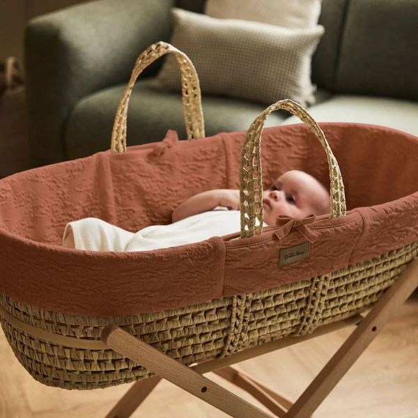 LGS Organic Furrow Knit Moses Basket