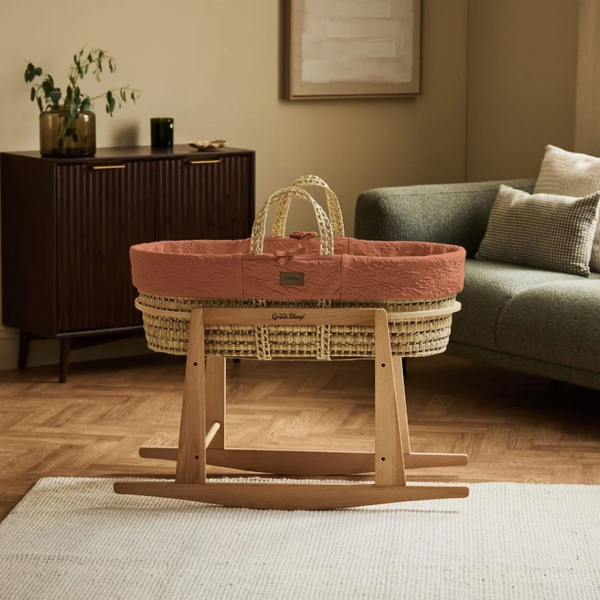 LGS Organic Furrow Knit Moses Basket and Stand
