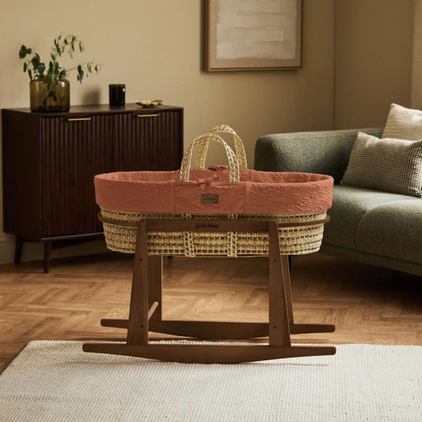 LGS Organic Furrow Knit Moses Basket and Stand