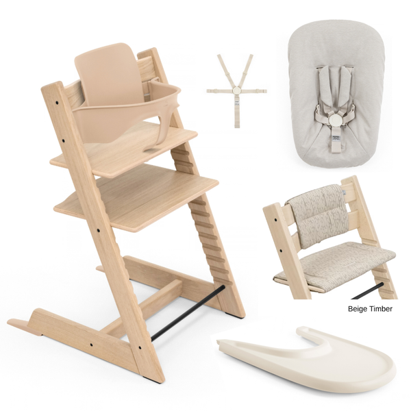 Tripp Trapp Full Bundle - Natural & Warm Brown