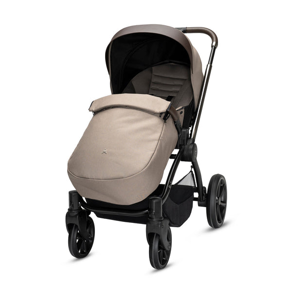 Noordi Sole V3 - 3in1 Travel System with ThermoCot Carrycot + Travel Carrier i-Size Car Seat, Artic Mink