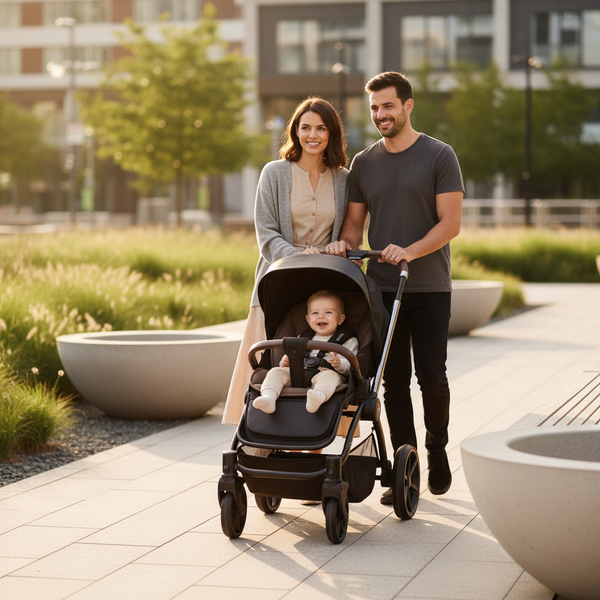 Noordi Sole V3 - 3in1 Travel System with ThermoCot Carrycot + Travel Carrier i-Size Car Seat, Slate Black