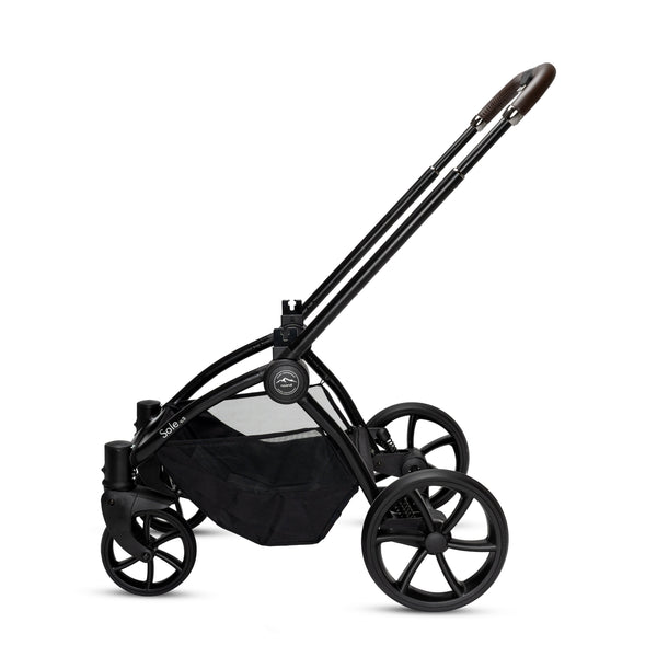 Noordi Sole V3 - 3in1 Travel System with ThermoCot Carrycot + Terra i-Size Car Seat, Slate Black
