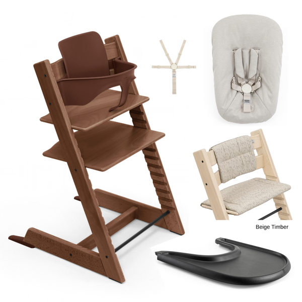 Tripp Trapp Full Bundle - Natural & Warm Brown