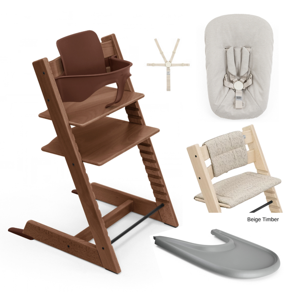 Tripp Trapp Full Bundle - Natural & Warm Brown