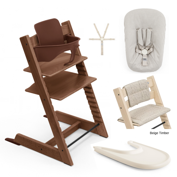Tripp Trapp Full Bundle - Natural & Warm Brown