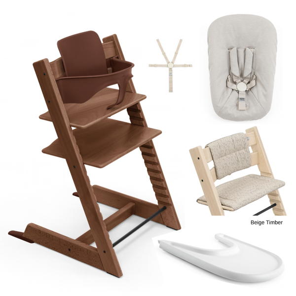 Tripp Trapp Full Bundle - Natural & Warm Brown